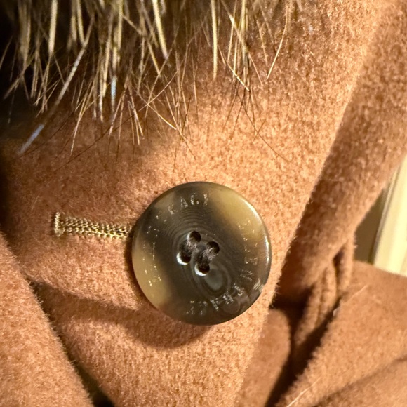 Ellen Tracy Fur Collar Wool Coat Size 14 - Picture 7 of 7